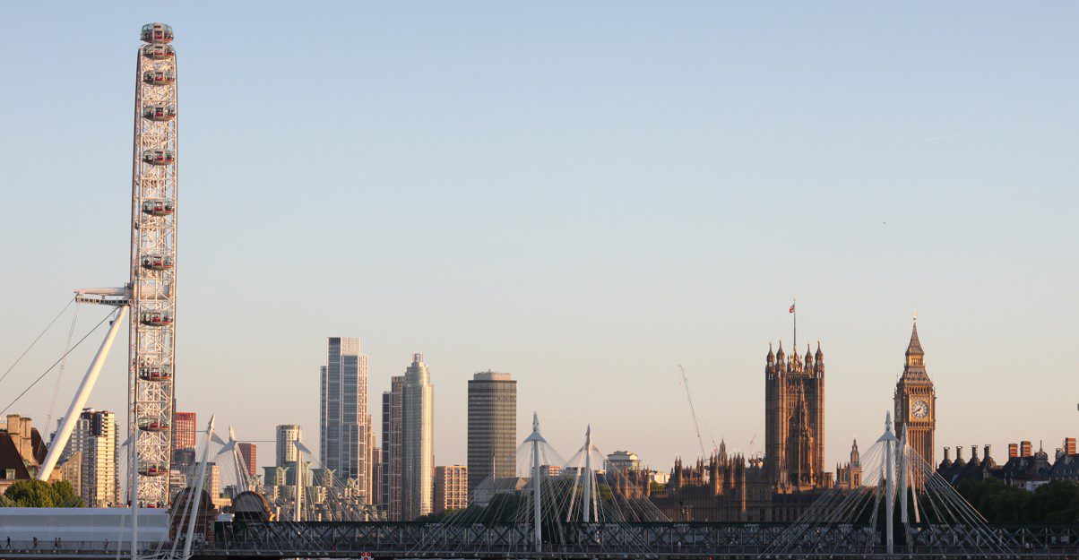 Skyline of London, England